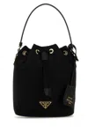Prada Black Re-nylon Re-edition 1978 Bucket Bag In Black