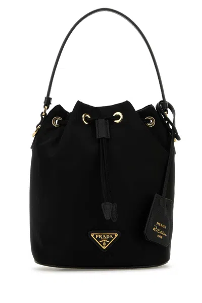 Prada Black Re-nylon Re-edition 1978 Bucket Bag