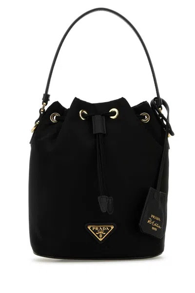 Prada Black Re-nylon Re-edition 1978 Bucket Bag