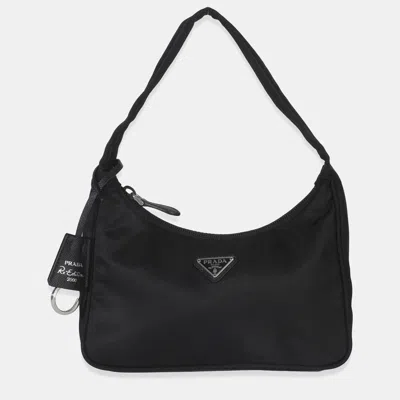Pre-owned Prada Black Re-nylon Re-edition 2000 Mini Bag