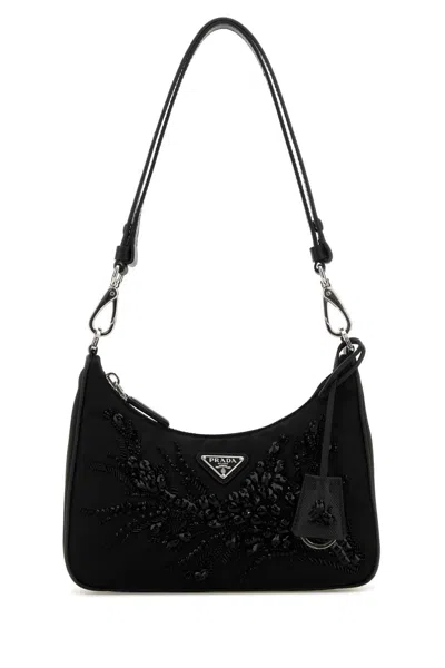 PRADA PRADA BLACK RE-NYLON RE-EDITION SHOULDER BAG