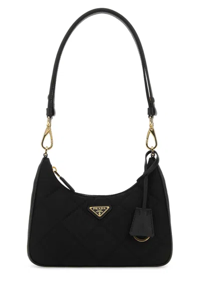PRADA BLACK RE-NYLON RE-EDITION SHOULDER BAG