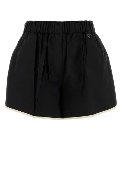 Prada Black Re Nylon Shorts