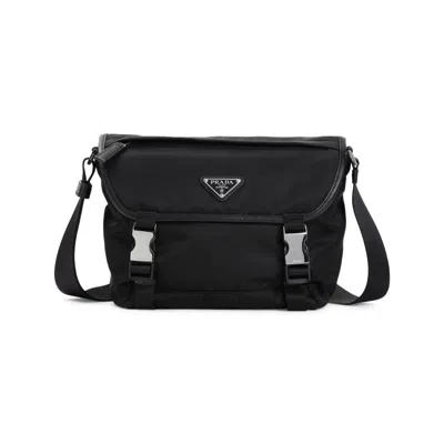 PRADA PRADA BLACK RE-NYLON SHOULDER BAG