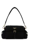 Prada Explore Large Re-nylon Shoulder With Flap Bags In Black