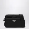 Prada Re-nylon And Saffiano Shoulder Bag In Black