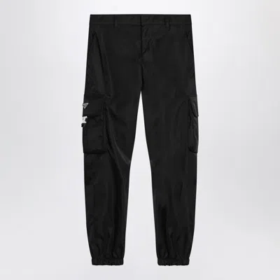Prada Black Re-nylon Trousers Men