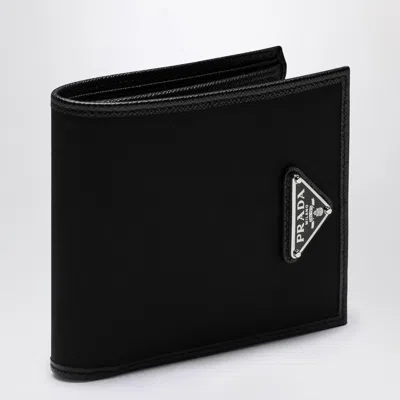 Prada Black Re-nylon Wallet With Logo Triangle Men