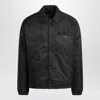 Prada Triangle Logo Re-nylon Padded Jacket In Animal Print