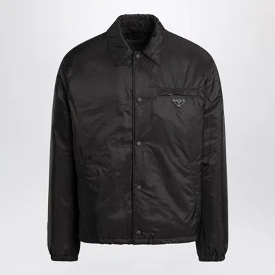 Prada Black Re-nylon Zip-up Jacket Men