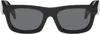 Prada Black Rectangle Sunglasses In Black