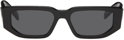 Prada Black Rectangular Sunglasses In 1ab5s0