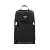 Prada Black Recycled Polyamide Backpack In Black
