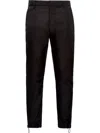 Prada Black Recycled Polyamide Pants In Multi