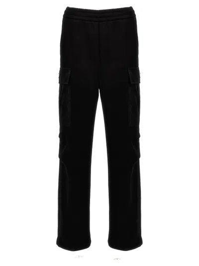 Prada Men Nylon Insert Cargo Joggers In Black