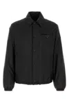 Prada Re-nylon Blouson Jacket In Black