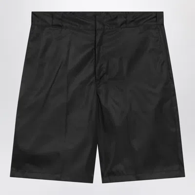 Prada Mens Black Cotton Bermuda Shorts