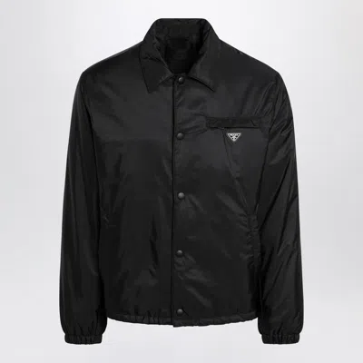 PRADA PRADA BLACK RENYLON BLOUSON JACKET