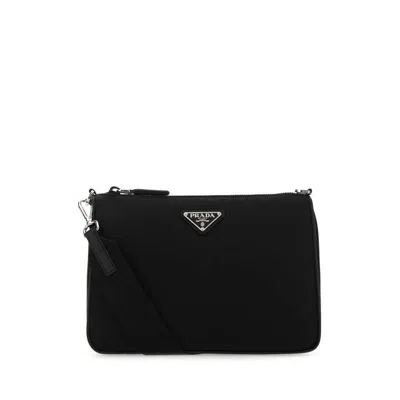 Prada Black Re-nylon Crossbody Bag Nero Poliammidericiclata-vitello Borse Da Viaggio