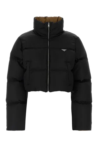 PRADA PRADA BLACK RE-NYLON DOWN JACKET