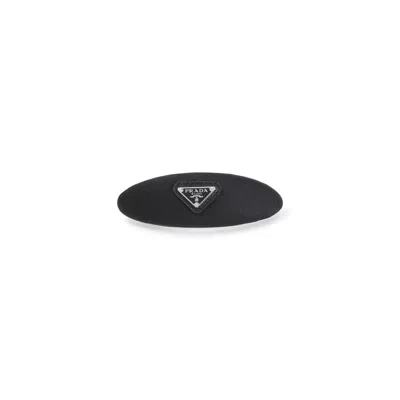 Prada Black Re-nylon Hair Clip