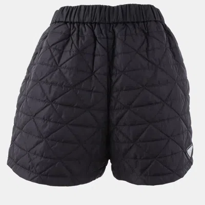 Pre-owned Prada Black Re-nylon Half Pants Size S