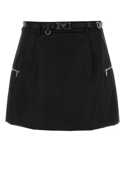 Prada Black Re-nylon Mini Skirt