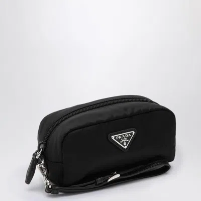 Prada Re-nylon Travel Pouch Bag In Black