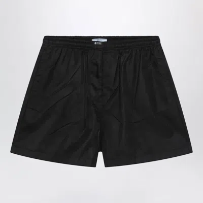 PRADA PRADA BLACK RENYLON SHORTS