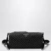 Prada Black Re-nylon Shoulder Bag With Studs In Black
