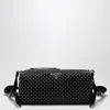 Prada Shoulder Bag Adjustable Strap Studded Design In Black