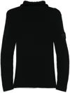 Prada High-neck Ribbed Wool Sweater In Black