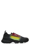 Prada Black Rubber Collision Cross Sneakers In Black