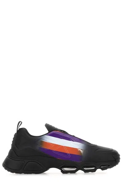 Prada Black Rubber Collision Cross Sneakers