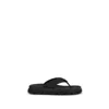 Prada Black Rubber Flip-flop Sandals In Black