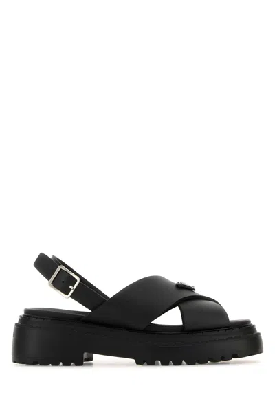 PRADA BLACK RUBBER SANDALS