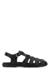 Prada Logo Soft Project Sandals In Nero