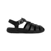 Prada Black Rubber Sandals With Tech Straps And Buckle Closure In Black