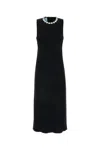 Prada Black Embroidered Sable Dress
