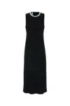 Prada Black Embroidered Sable Dress In Nero