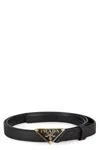 Prada Women's Saffiano Belt With Triangle Logo
