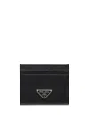 Prada Saffiano Card Case With Logo Triangle