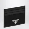 Prada Logo Leather Cardholder Wallets And Card Holders Black
