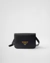 Prada Triangle Logo Shoulder Bag Shoulder Bags Black In Black