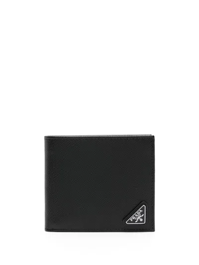 Prada Black Saffiano Horizontal Wallet