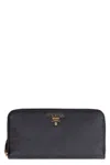 Prada Black Saffiano Large Wallet