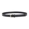 Prada Adjustable Leather Belt With Golden Hardware