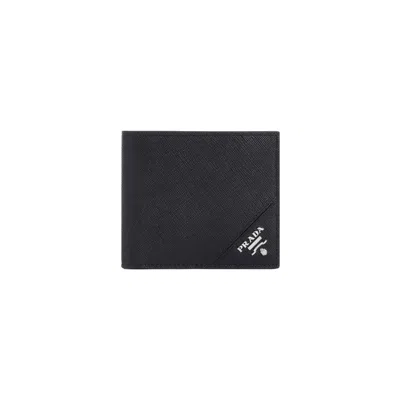 Prada Black Saffiano Leather Billfold Wallet