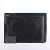 Prada Black Saffiano Leather Clutch In Black