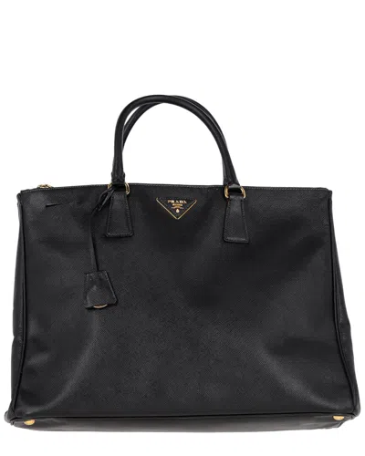 PRADA PRADA BLACK SAFFIANO LEATHER DOUBLE ZIP EXECUTIVE TOTE (AUTHENTIC PRE-LOVED)